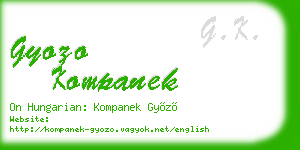gyozo kompanek business card